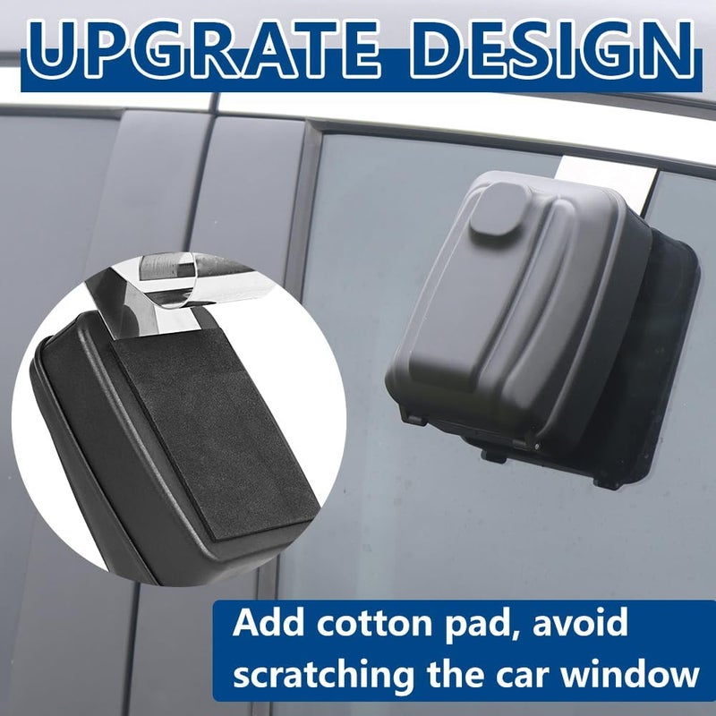 Piclafe Car Window Punch Button Lock Box, Black Portable Car Key Lock Box with Key Labeling Tag, Sturdy Waterproof Large Capacity Lock Box for Turo, Ride Share, GetAround - Image 2
